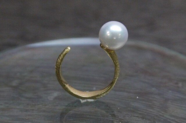 ☆再販☆simple pearl ring（K18*アコヤ）-