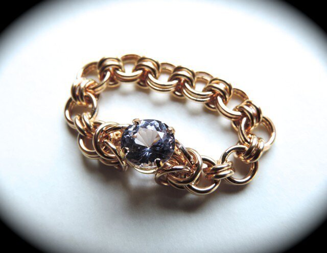 展示作品『Frame ( heart )』Ring K14GFの画像1枚目