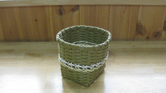 ミニかご(抹茶)の画像1枚目