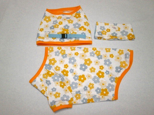 犬服 F様オーダーメイド:お洋服3点セット(お花)の画像1枚目