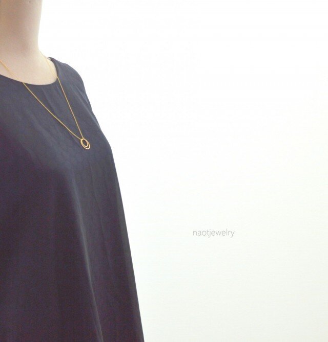 Double strand of circle Necklaceの画像1枚目