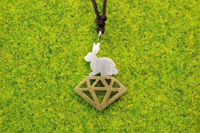 うさぎ ペンダント Adamant Iichi ハンドメイド クラフト作品 手仕事品の通販