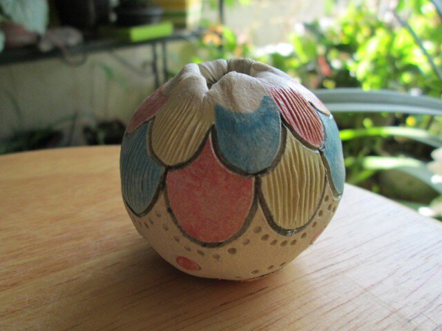 まん丸花器 Eの画像1枚目