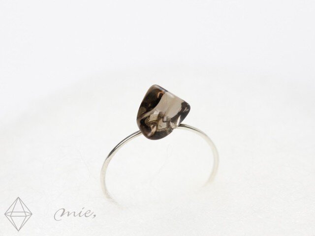 Sv925 惹き込まれる深さ スモーキークオーツ リング Iichi ハンドメイド クラフト作品 手仕事品の通販