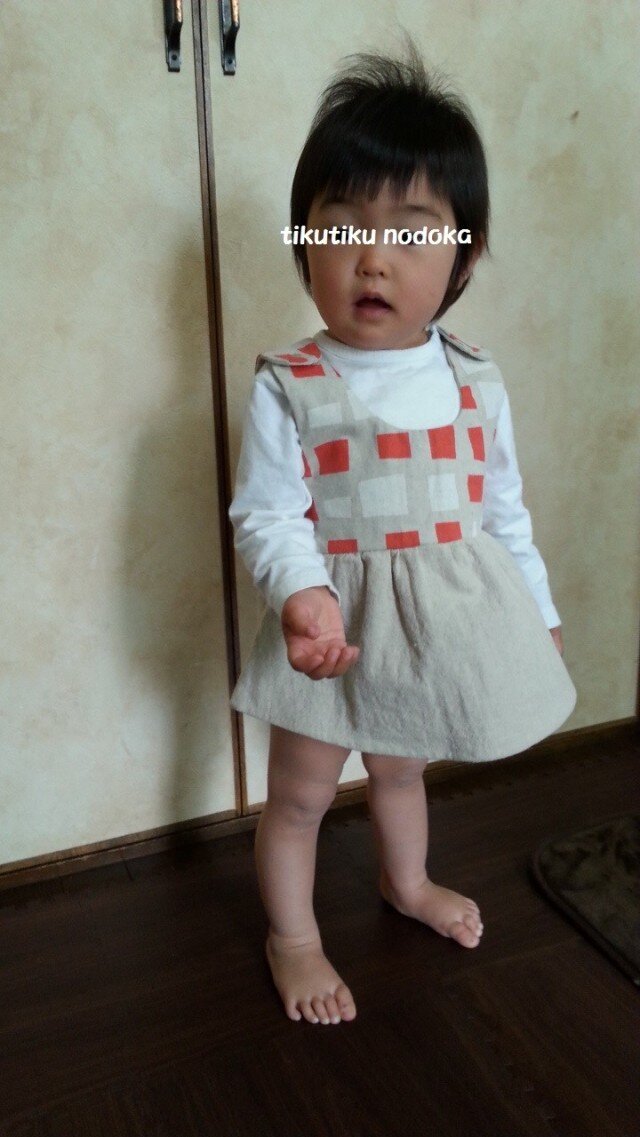 胸元切替ワンピース♪の画像1枚目