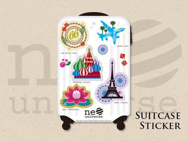 スーツケース形ステッカー Neo Universe Iichi ハンドメイド クラフト作品 手仕事品の通販