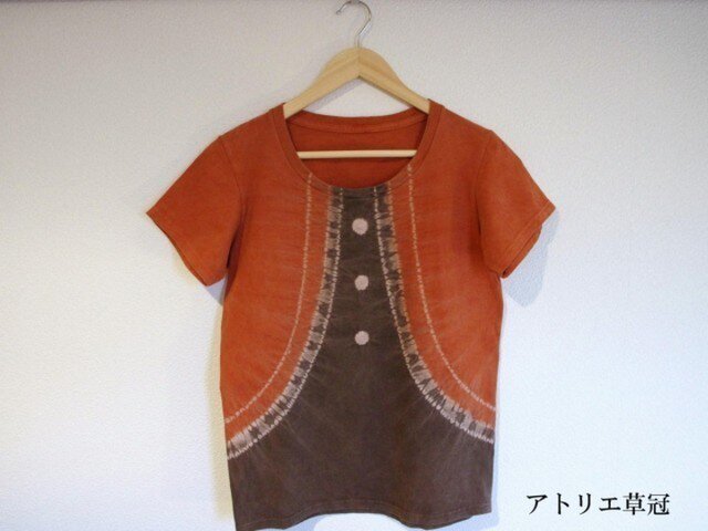 Sold 天然土顔料絞り染Tシャツ <ボレロ>の画像1枚目