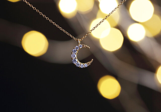【14KGF】Necklace,Crescent Moonの画像1枚目