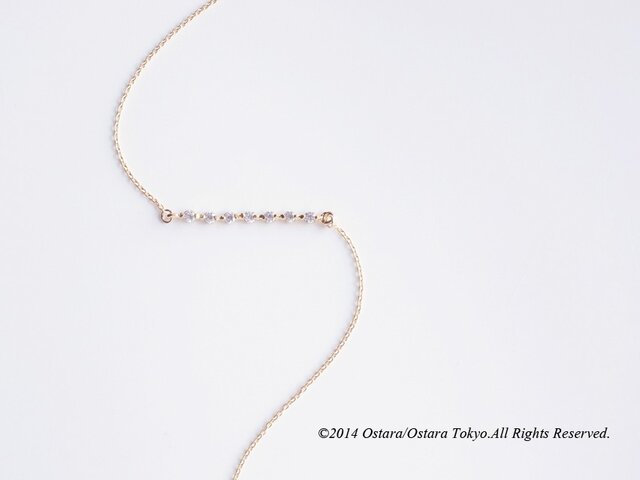 【14KGF】Bracelet,Cubic Zirconia Barの画像1枚目