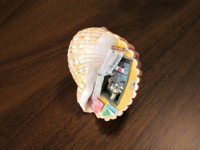 貝がら ミニチュア 窓辺の画像1枚目