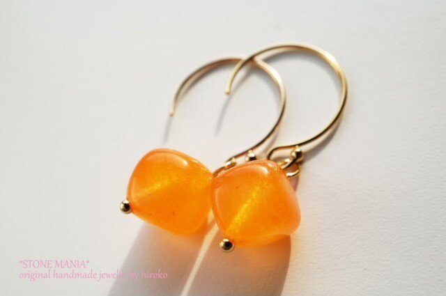 ♡14kgf♡candy cube♡pierce♡みかん♡の画像1枚目
