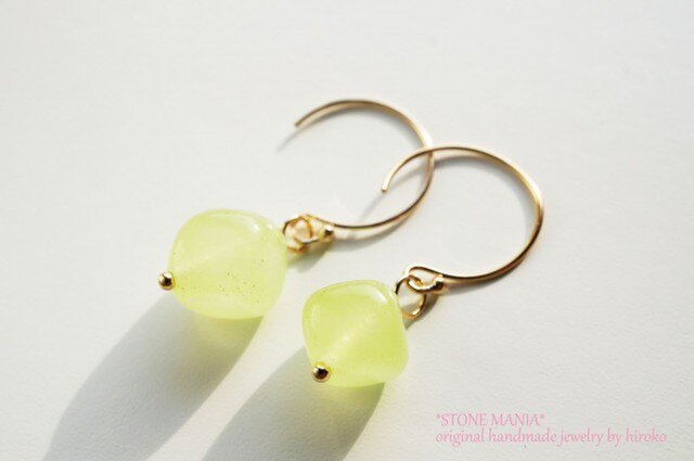 ♡14kgf♡candy cube♡pierce♡マスカット♡の画像1枚目