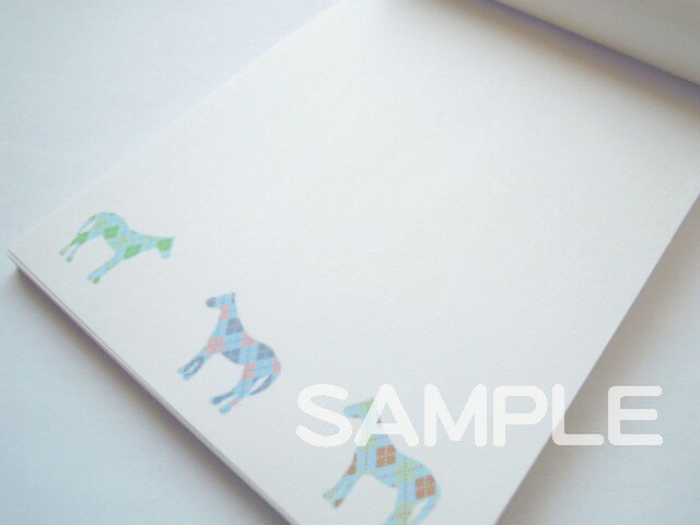 馬のイラストメモ帳 ブルー Iichi ハンドメイド クラフト作品 手仕事品の通販