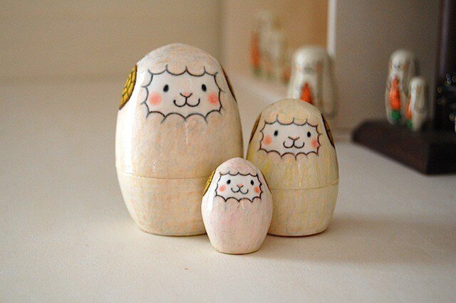 *マトリョーシカ*タマゴの♪ひつじ*の画像1枚目