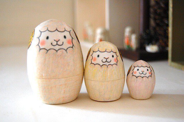 マトリョーシカ＊タマゴの♪ひつじ＊ | iichi 日々の暮らしを心地よく