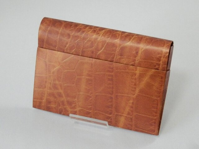 Paper Cardcase「Alligater(brown)」の画像1枚目