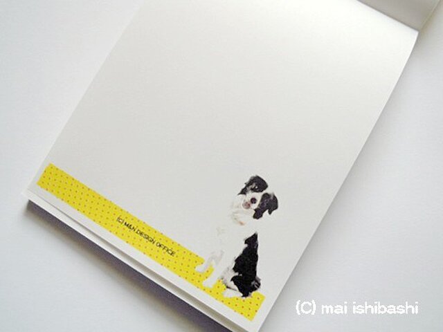 ボーダーコリーのオリジナルイラストメモ帳 Iichi ハンドメイド クラフト作品 手仕事品の通販