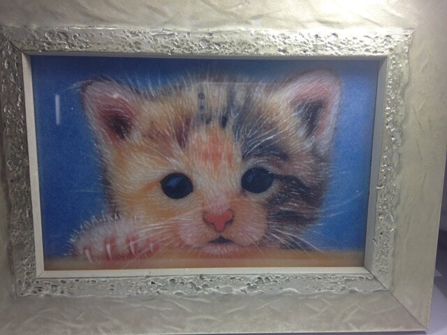 ジェムアート(宝石画)子猫の画像1枚目