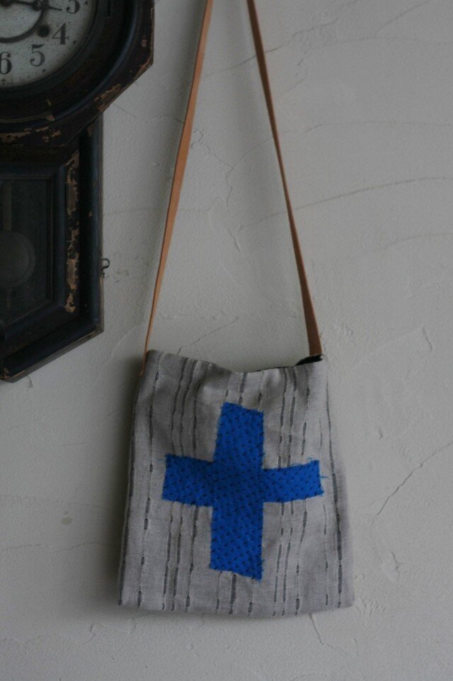 刺し子ポシェット「寒昴（プレアデス）」