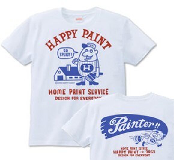 ペイントマン 両面 S~XL Tシャツ【受注生産品】の画像1枚目