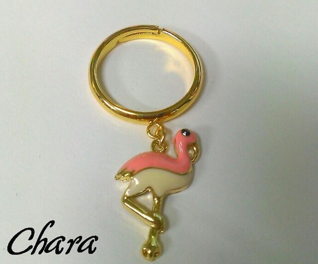 yurayura フラミンゴ♡リングの画像1枚目