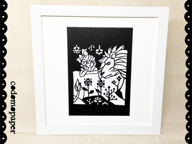 切り絵の星座「しし座」の画像1枚目