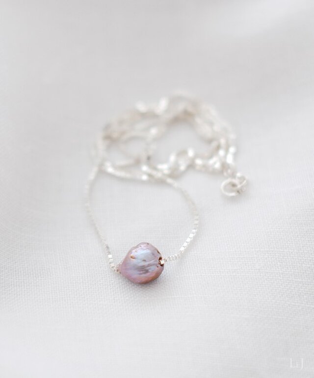 □9th Aviv.SALE□バロックパールのネックレス #mauve