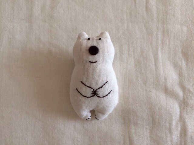 しろくまさんブローチ 2の画像1枚目
