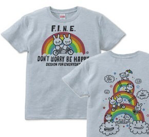 虹&アニマルズ XS(女性XS~S) Tシャツ【受注生産品】の画像1枚目