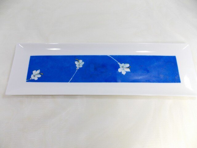 ブルー・長角皿(青の時間)の画像1枚目