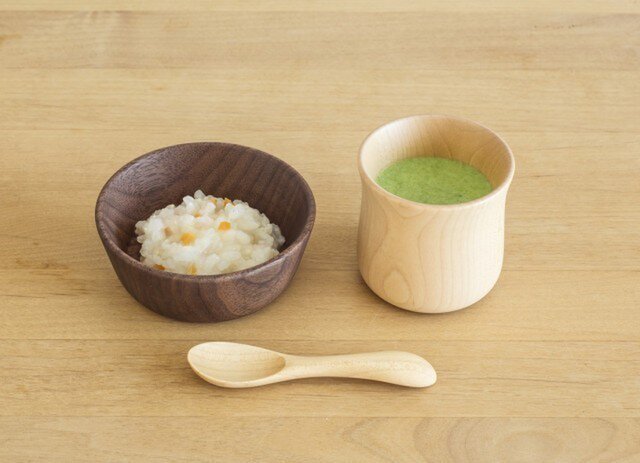 出産祝いに 木製ベビー食器 きのこのうつわ こげ茶 Iichi ハンドメイド クラフト作品 手仕事品の通販