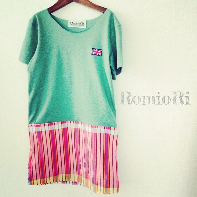 RomioRi＊キッズ１４０＊チェックTSワンピ