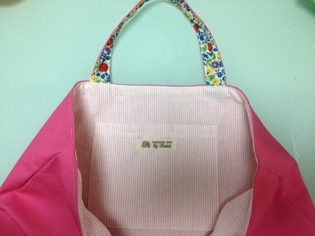 リバティ生地アップリケのレッスンバッグ | iichi 日々の暮らしを