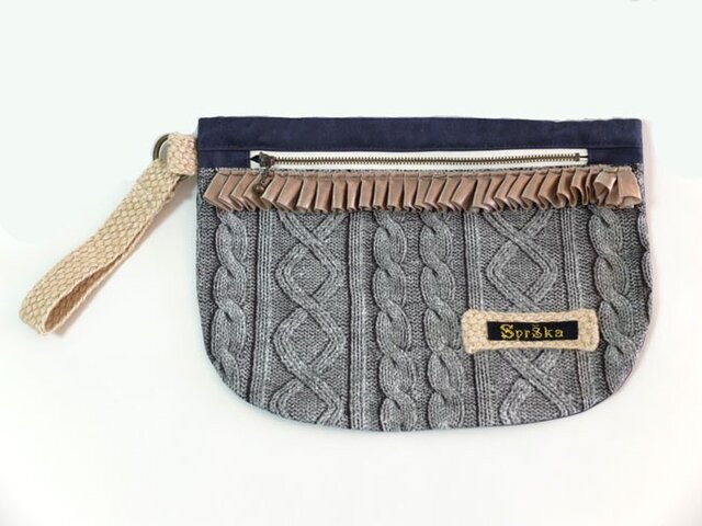 fake knit pouch | iichi 日々の暮らしを心地よくするハンドメイドや