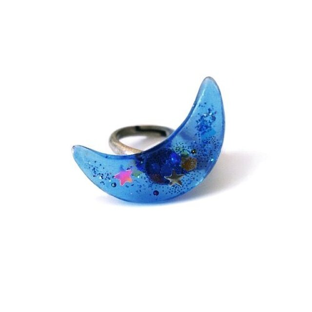 三日月リング(Blue Moon)の画像1枚目