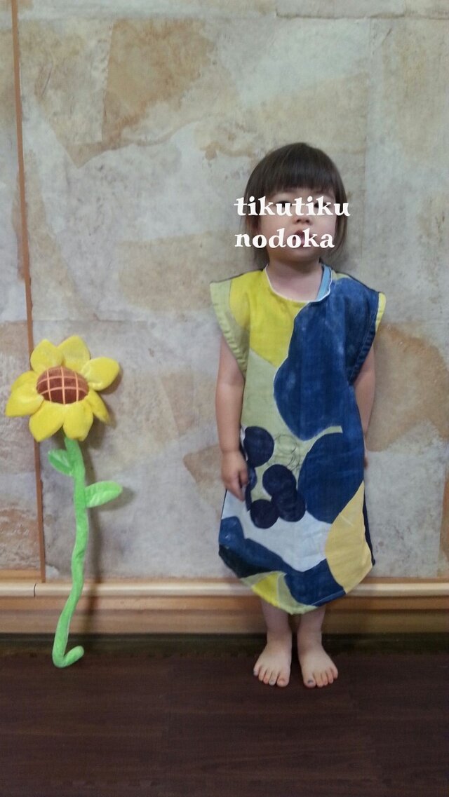 wガーゼのタイトワンピースの画像1枚目