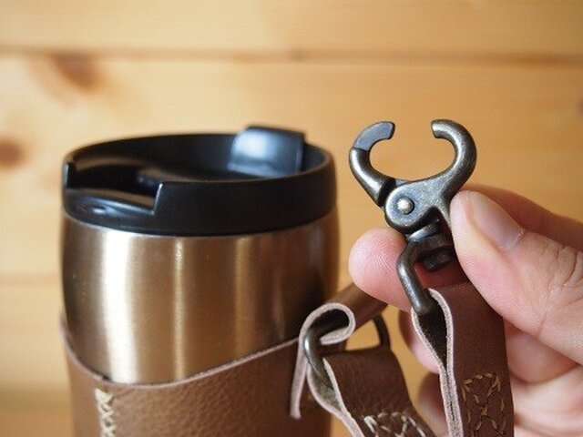 タンブラーホルダー(スタバ用)手縫いレザー カプチーノ タンブラーホルダー(スタバ用)手縫いレザー カプチーノ