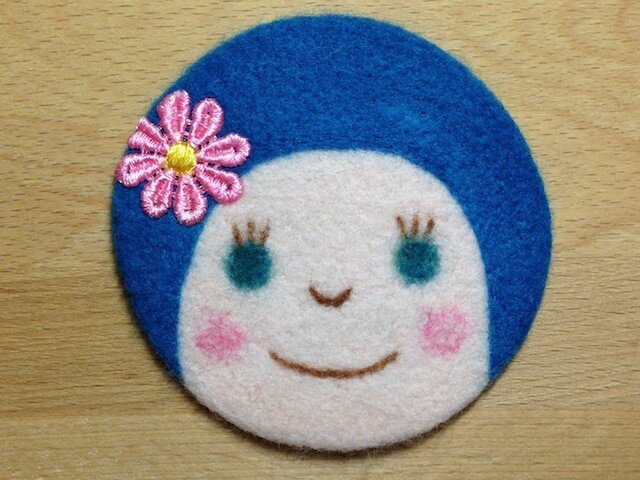コースター おんなのこ〈アオ〉の画像1枚目