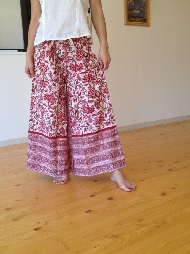 ワイドパンツ jaipur A赤の画像1枚目
