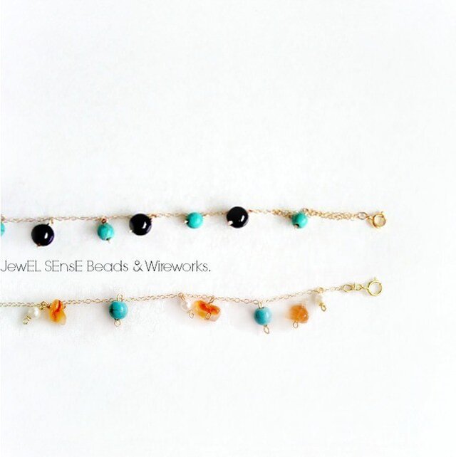 turquoise × onyx blaceletsの画像1枚目