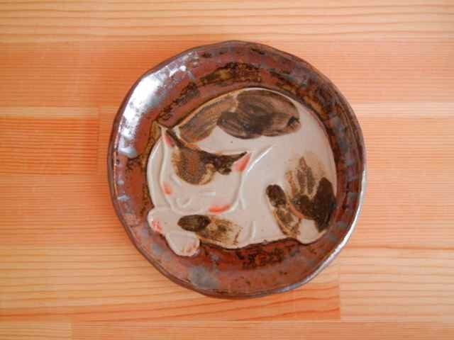 猫型押し小手皿:cの画像1枚目