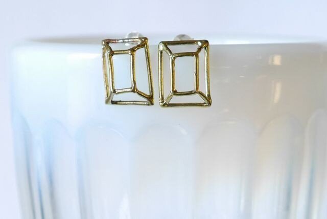 Rectangle Pierce(brass)の画像1枚目