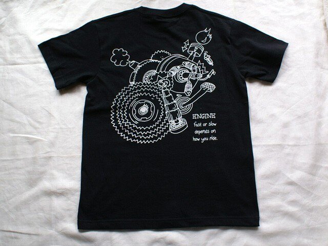 T-シャツ <ENGINE> 黒 Mサイズの画像1枚目