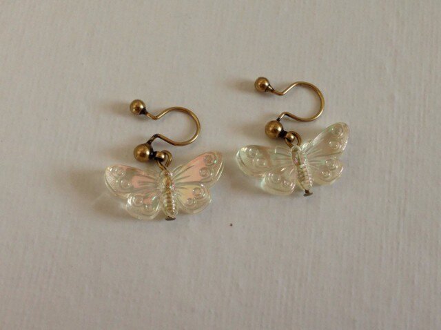 【再】ノンホールピアス No.490蝶々の画像1枚目