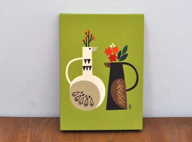 ファブリックパネル「Vase of bird」の画像1枚目