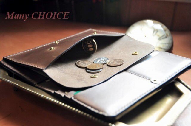 スムースプルアップレザー・長財布（マホガニー） | iichi 日々の