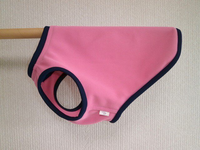 犬服 小型犬用タンクトップ 6号(ピンク&紺)の画像1枚目