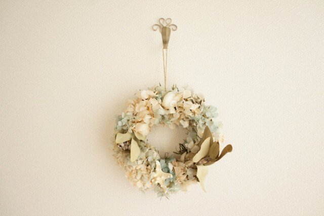 紫陽花 貝 wreathの画像1枚目