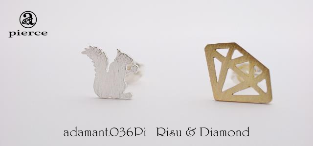 Risu & Diamond ピアス【adamant】の画像1枚目