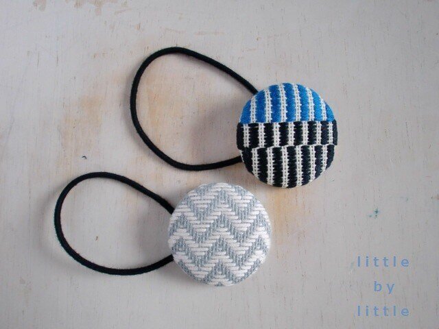 ◇A様ご予約作品◇ こぎんのヘアゴム(大)2個セットの画像1枚目